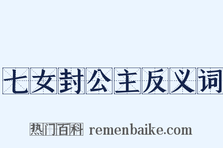 七女封公主反义词是什么意思的图片